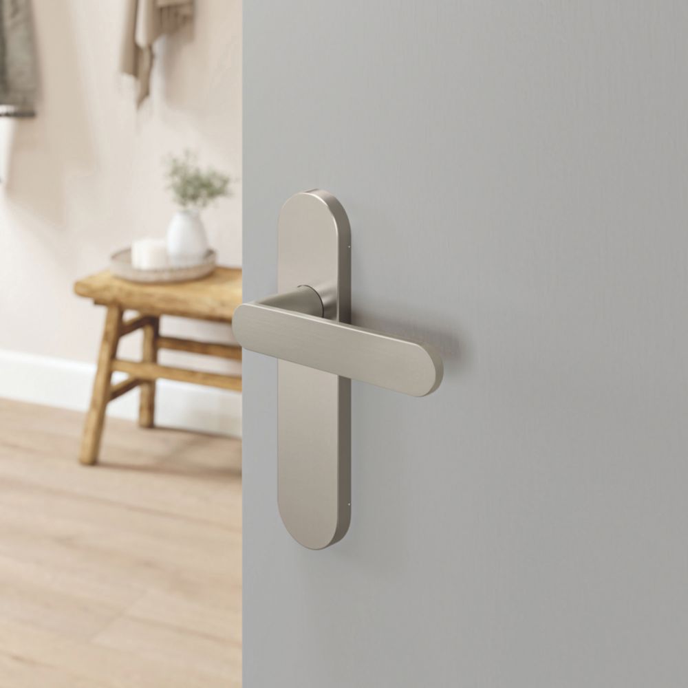 Cooke & Lewis Maugan Lever on Backplate Door Handles Pair Satin