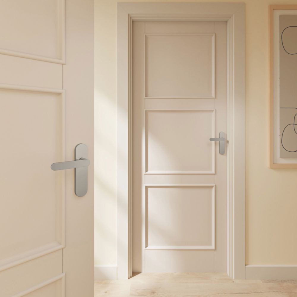 Cooke & Lewis Maugan Lever on Backplate Door Handles Pair Satin