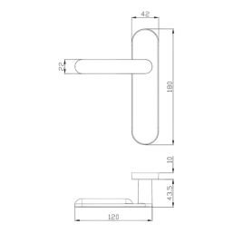 Cooke & Lewis Maugan Lever on Backplate Door Handles Pair Satin Nickel