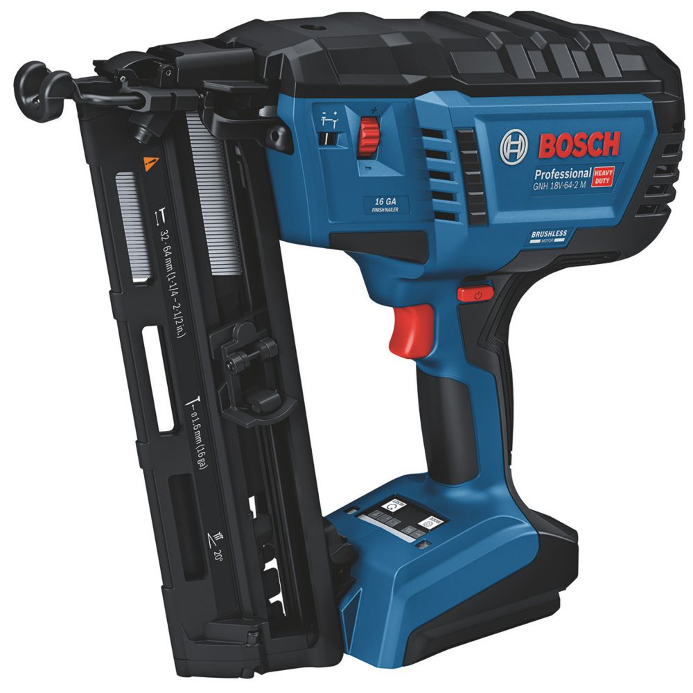 Bosch GNH 18V-64-2 M Professional 64mm 18V Li-Ion AMPShare Brushless Second Fix Cordless Nail Gun - Bare