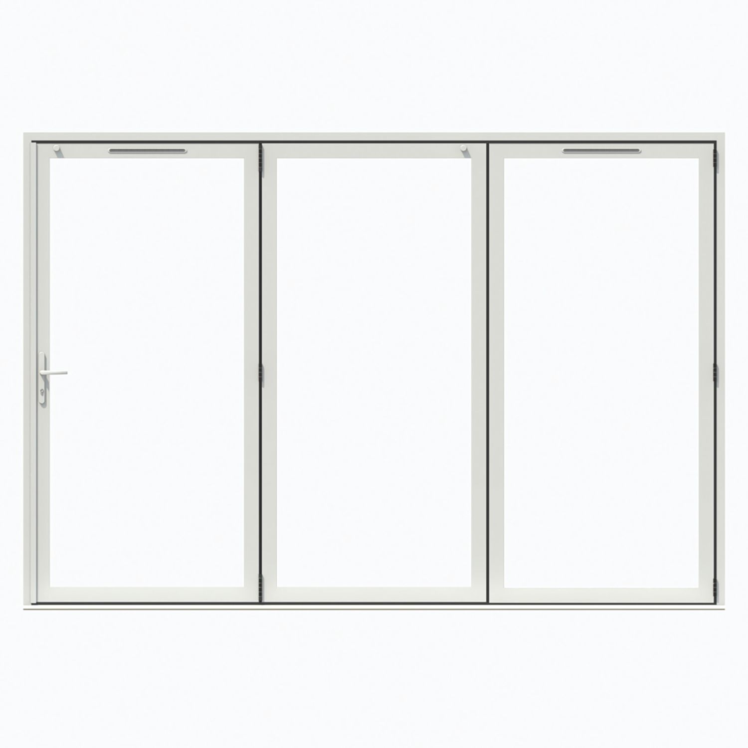 Green & Taylor 3-Door White Aluminium Bi-Fold Patio Right-Hand Opening External Doors 2090mm x 2990mm (138CT)
