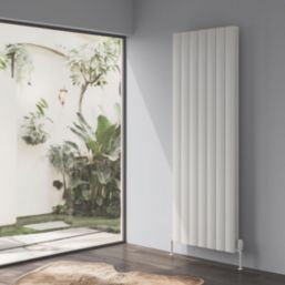 Reina Loco Double 1800mm x 470mm 5121BTU White Vertical Designer Radiator