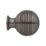 Elite Knobs & Handles Reeded Cabinet Knob Black Nickel 30mm