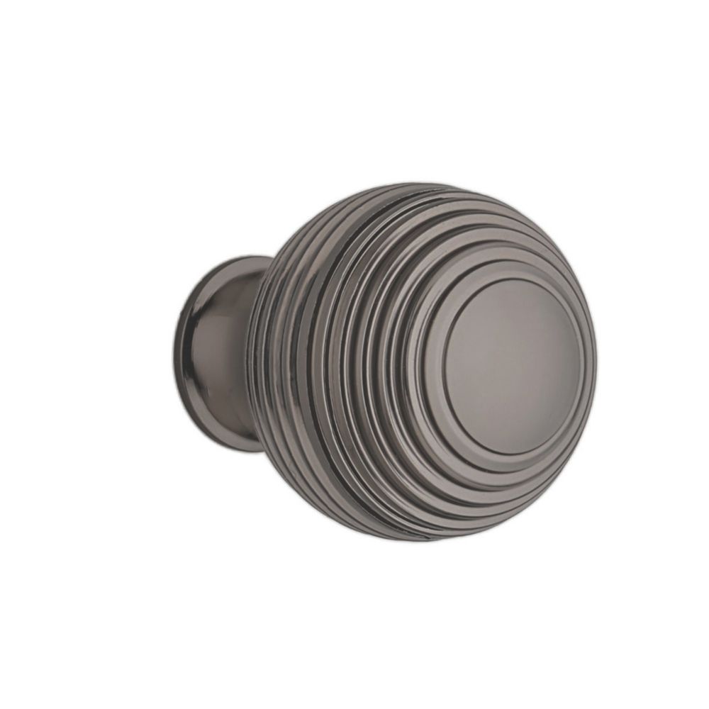 Elite Knobs & Handles Reeded Knob Black Nickel 30mm Screwfix