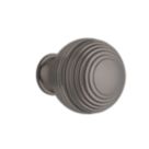 Elite Knobs & Handles Reeded Cabinet Knob Black Nickel 30mm