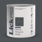 LickPro 2.5Ltr Black 01 Satin Water-Based Trim Paint
