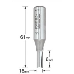 Trend 3/2X1/2TC 1/2" Straight Cutter 6mm x 16mm