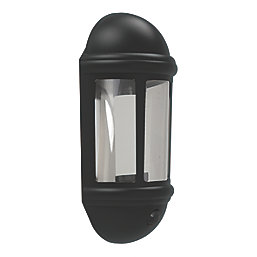 4lite  Outdoor LED IP65 Wall Lantern With PIR Sensor Black 8W 400lm