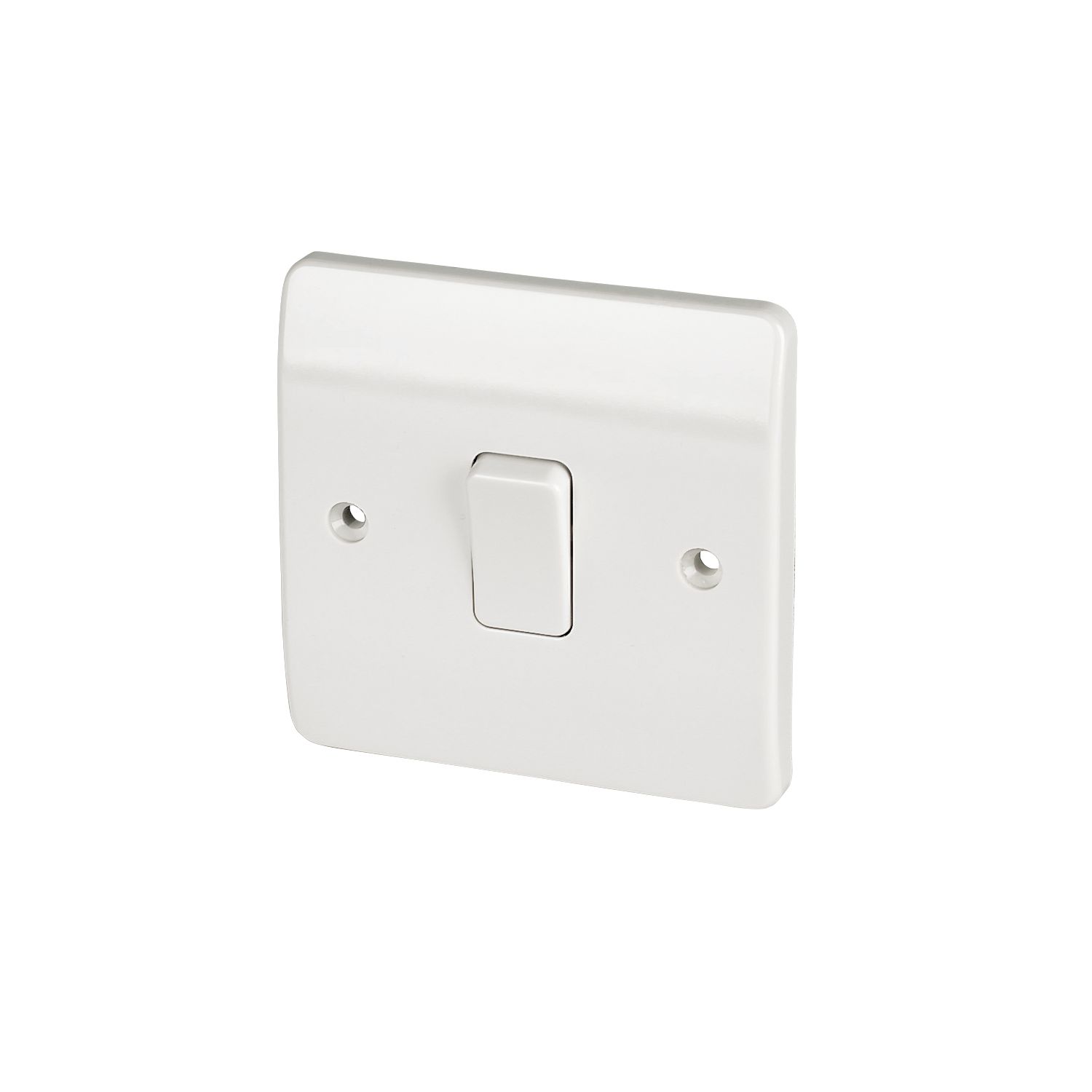 MK Logic Plus 10AX 1-Gang 1-Way Light Switch White (13930)