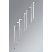 Fontanot Nice 2 Steel & PVC Staircase Handrail Kit Grey 2000mm