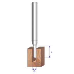 Erbauer  1/4" Shank  Straight Router Cutter 3.2mm x 11mm