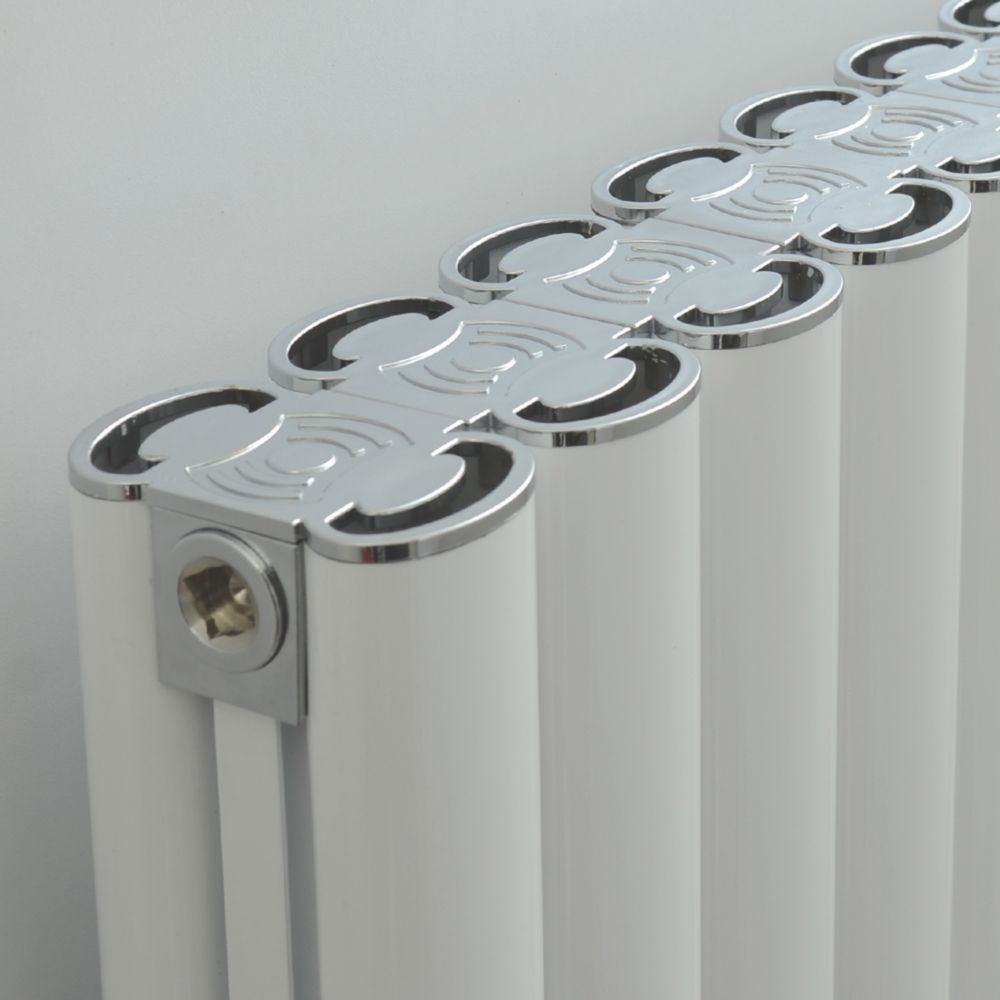 2000mm X 145mm 2015BTU White Vertical Designer Radiator - Screwfix