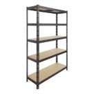 Essentials  5-Tier Metal Shelving Unit 1200mm x 400mm x 1800mm