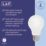 LAP  E27 A60 LED Light Bulb Milky 806lm 4.9W 4 Pack