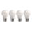 LAP  E27 A60 LED Light Bulb Milky 806lm 4.9W 4 Pack