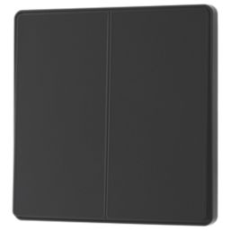 British General Evolve 20A 16AX 2-Gang 2-Way Light Switch  Black