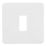 Knightsbridge  1-Module Grid Faceplate Matt White