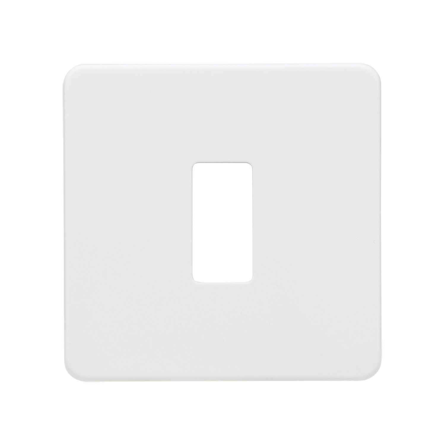 Knightsbridge 1-Module Grid Faceplate Matt White (139CR)