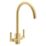 Streame by Abode Brolle Swan Dual-Lever Mono Mixer Kitchen Tap Brushed Brass