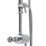 Bristan 1901 Rear-Fed Exposed Chrome Thermostatic Mixer Shower with Rigid Riser Kit
