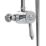 Bristan 1901 Rear-Fed Exposed Chrome Thermostatic Mixer Shower with Rigid Riser Kit