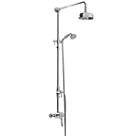 Bristan 1901 Rear-Fed Exposed Chrome Thermostatic Mixer Shower with Rigid Riser Kit