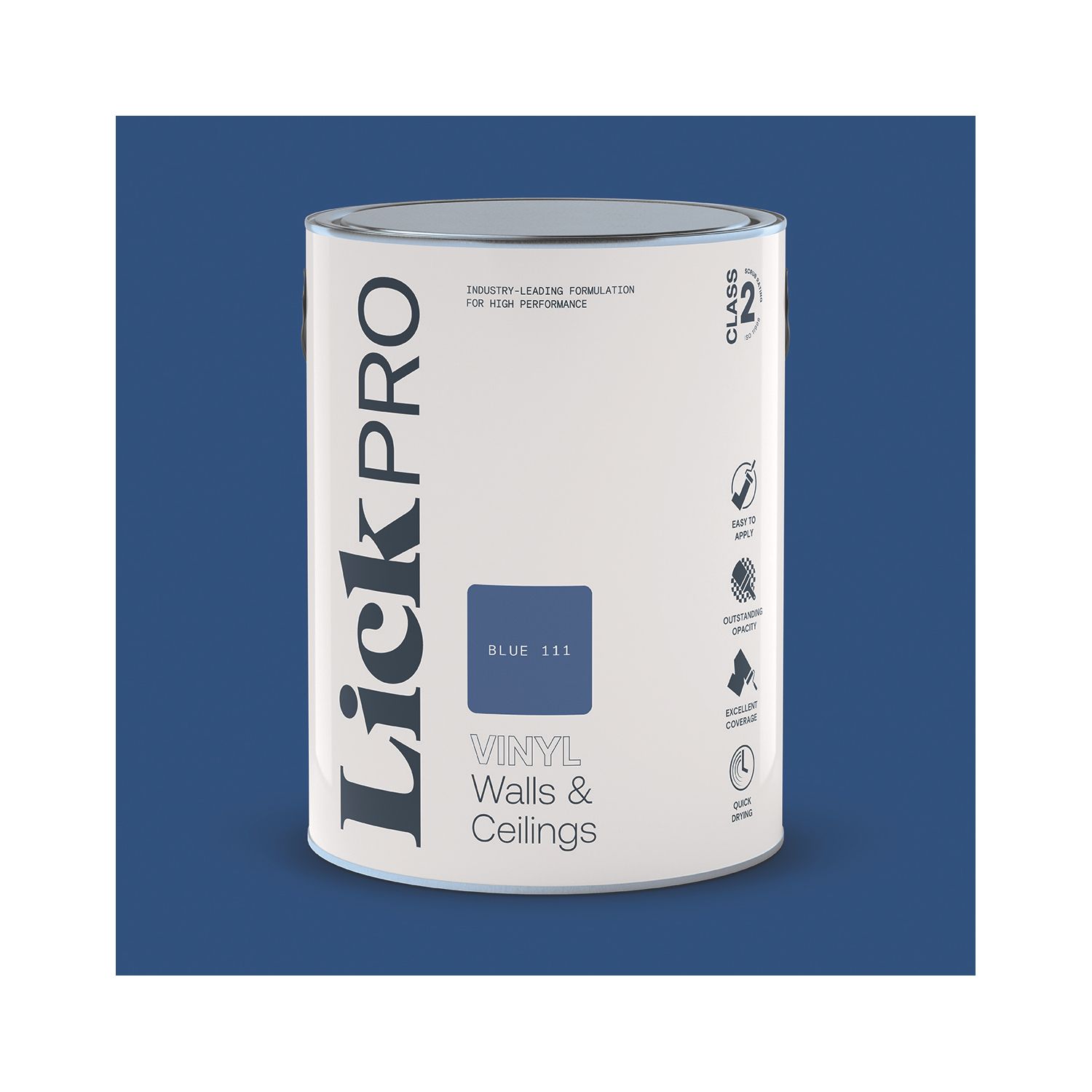 LickPro 5Ltr Blue 111 Vinyl Matt Emulsion Paint (139TM)