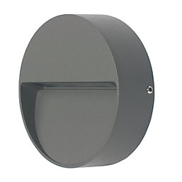 4lite  Outdoor LED Surface Low-Level Wall Light Graphite 5W 128lm
