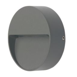 4lite  Outdoor LED Surface Low-Level Wall Light Graphite 5W 128lm