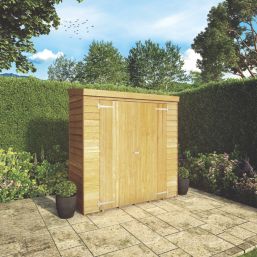 Mercia Value 6' x 2' 6" (Nominal) Pent Overlap Timber Shed