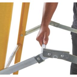 Werner Fibreglass 1.7m 6 Step Swingback A Frame Step Ladder