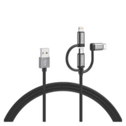 Varta USB-A to Micro USB-B / Lightning / USB-C 3-in-1 Sync & Charge Cable 2m