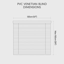 Renaissance Venetian  Blind Black 120cm x 150cm Drop