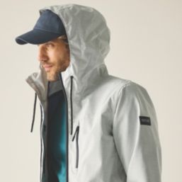 Regatta Shorebay Waterproof Jacket Silver Grey / Navy 2X Large Size 56.6" Chest
