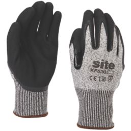 Site  Gloves Grey / Black Large