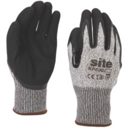 Site  Gloves Grey / Black Large