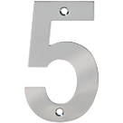 Eclipse Door Numeral 5 Polished Stainless Steel 100mm