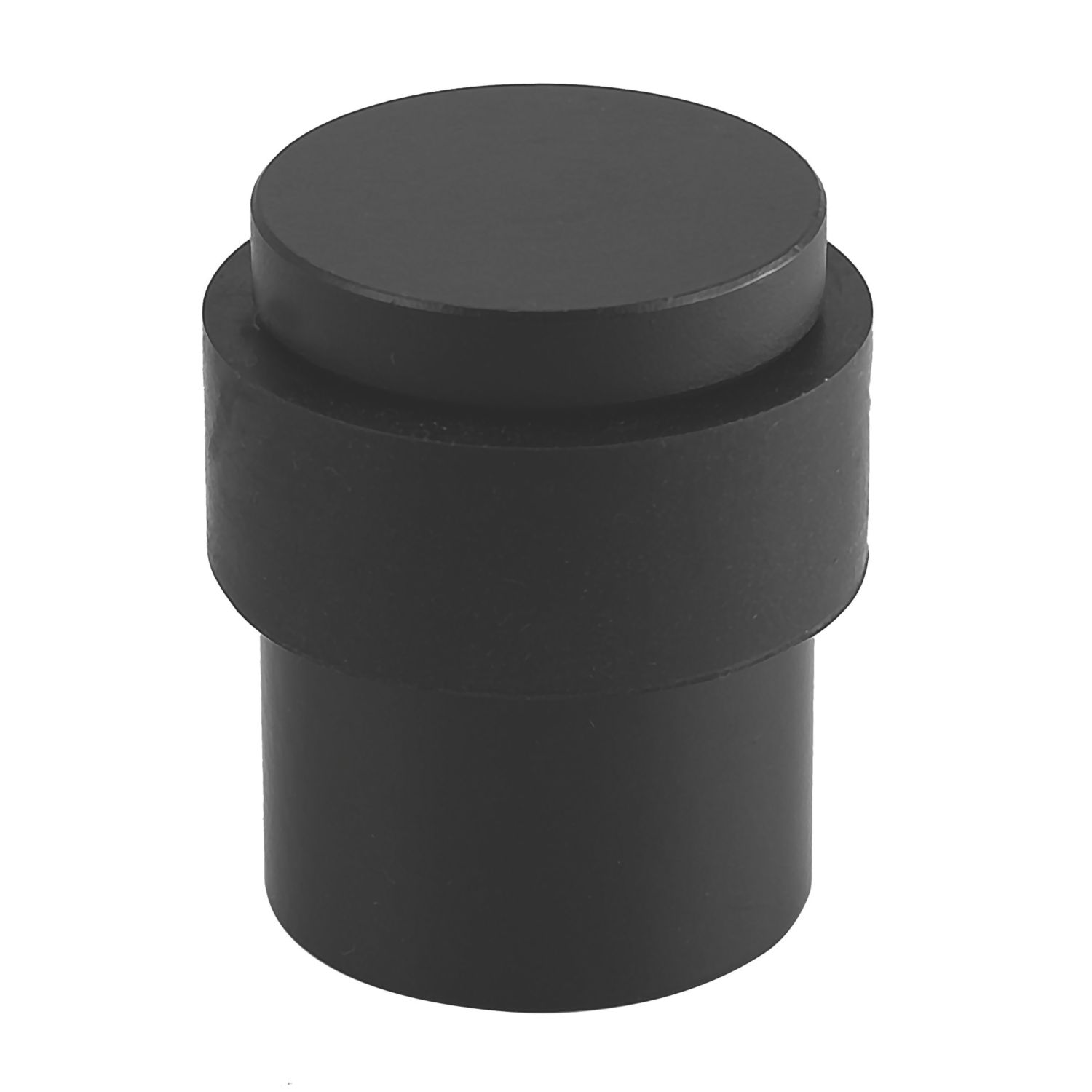 Eclipse Round Buffered Solid Floor Door Stop 30 x 41mm Matt Black (140KW)