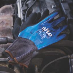 Site  Gloves Blue/Black Large