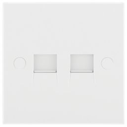 British General 900 Series 2-Gang RJ11 Telephone / Data Socket White