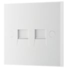 British General 900 Series 2-Gang RJ11 Telephone / Data Socket White