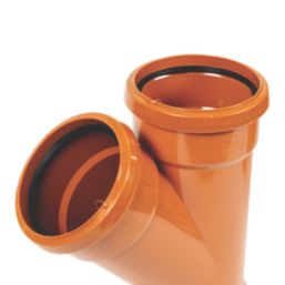 FloPlast Push-Fit 45° Triple Socket Equal Junction 110mm