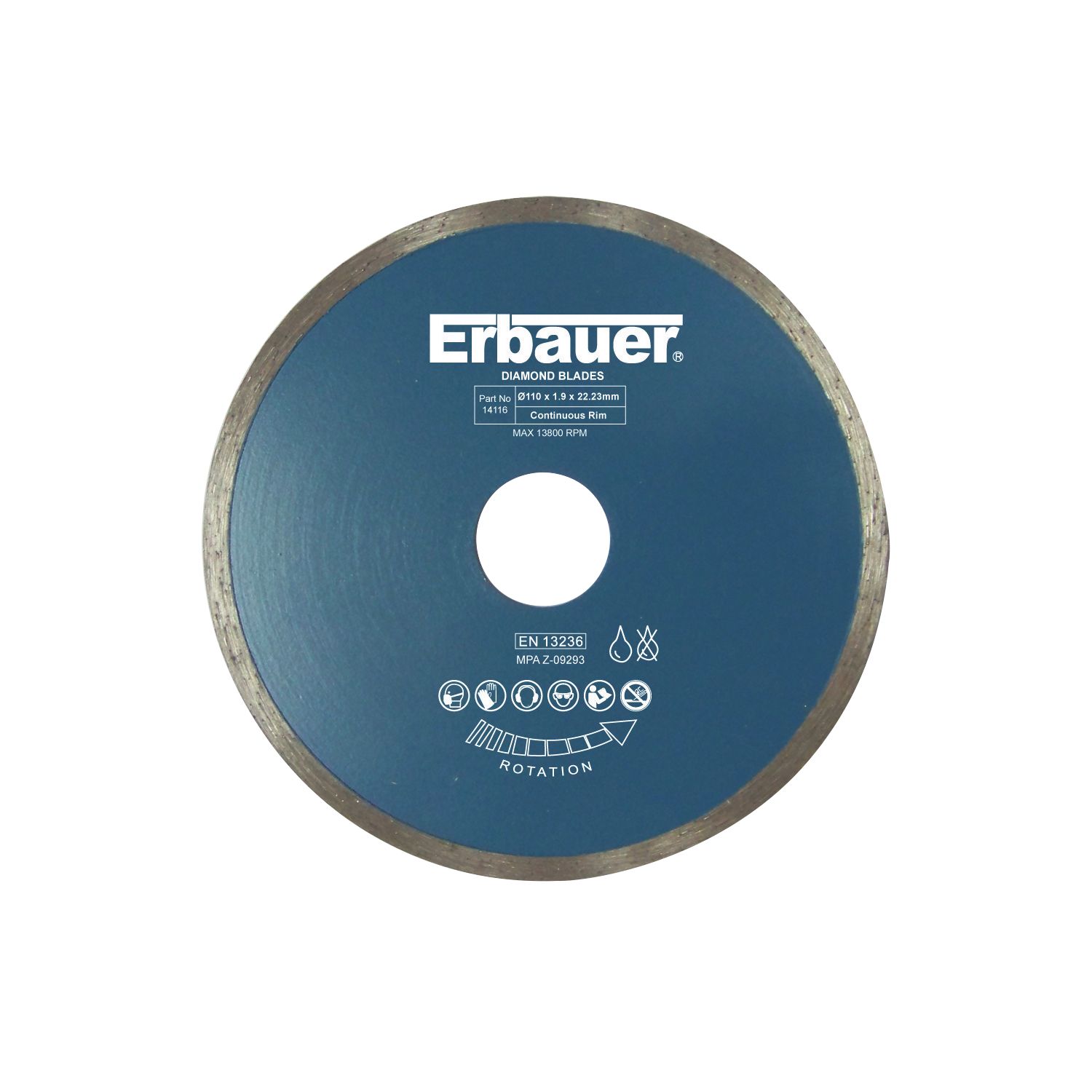Erbauer Tile Diamond Blade 110mm x 22.23mm (14116)