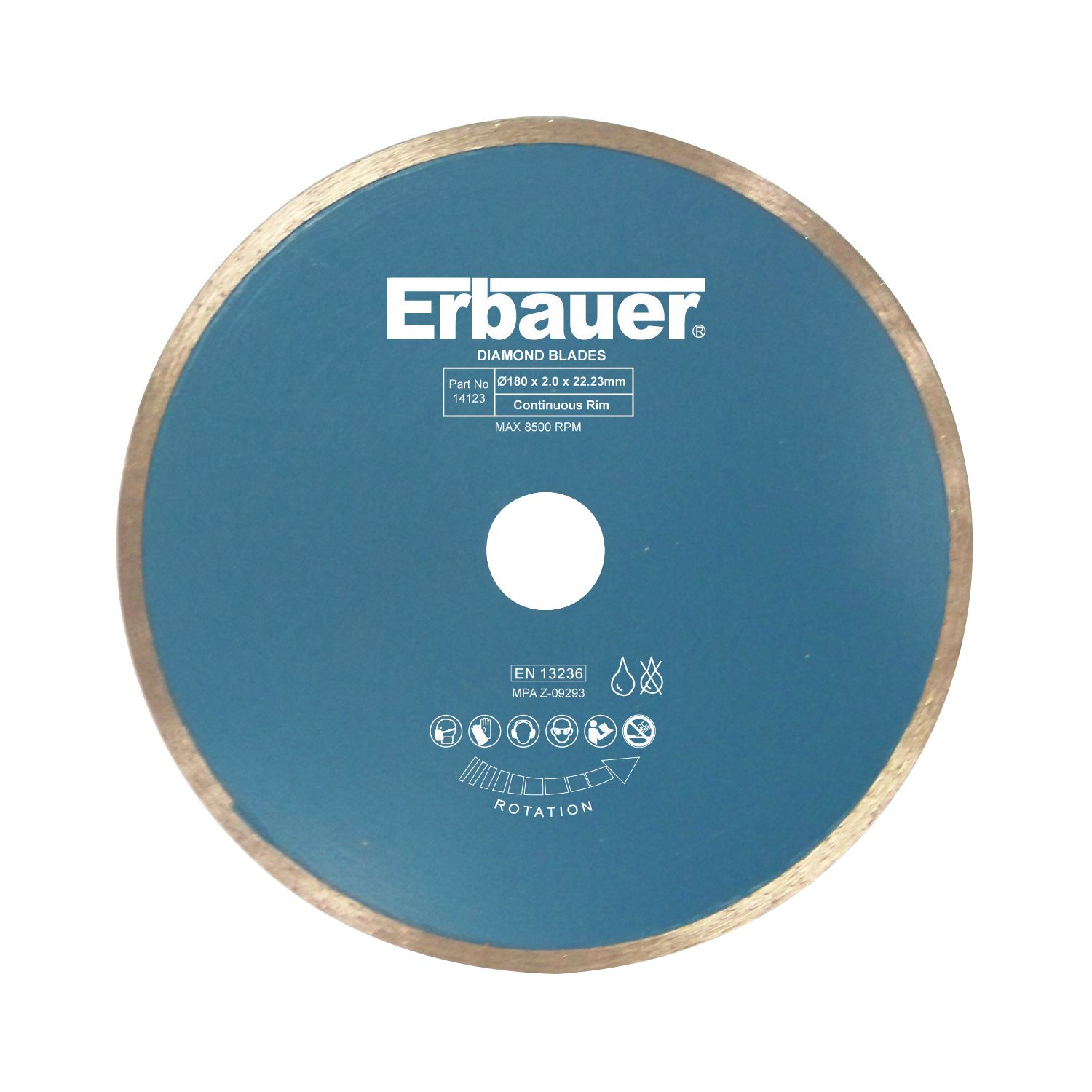 Erbauer Tile Diamond Blade 180mm x 22.23mm (14123)