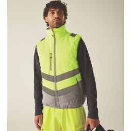 Regatta Hi-Vis Two-Tone Thermal Bodywarmer Yellow 4X Large 60.6" Chest