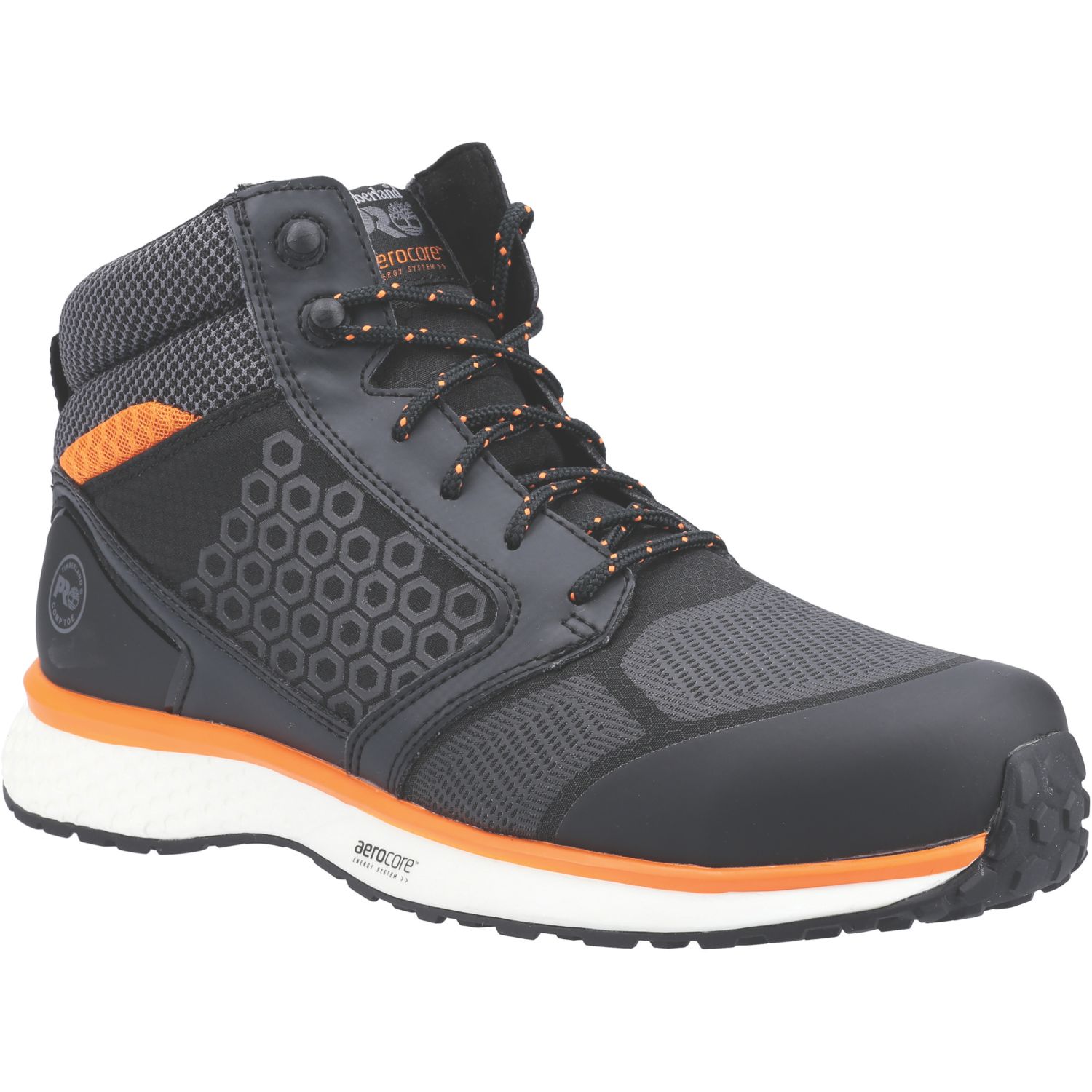 Timberland Pro Size 10.5 Black/ Orange Safety Trainer Boots (141CM)