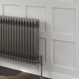 Reina Modal TRV 15mm x 15mm Bronze Angled & L/S Designer Thermostatic Radiator Valve & Lockshield