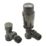 Reina Modal TRV 15mm x 15mm Bronze Angled & L/S Designer Thermostatic Radiator Valve & Lockshield
