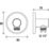 Bristan Contemporary Round Shower Wall Outlet Chrome-Plated 55mm