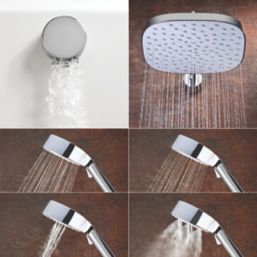 Mira Evoco Rear-Fed Concealed Chrome Thermostatic Built-In Mixer Shower with Diverter & Bath Fill